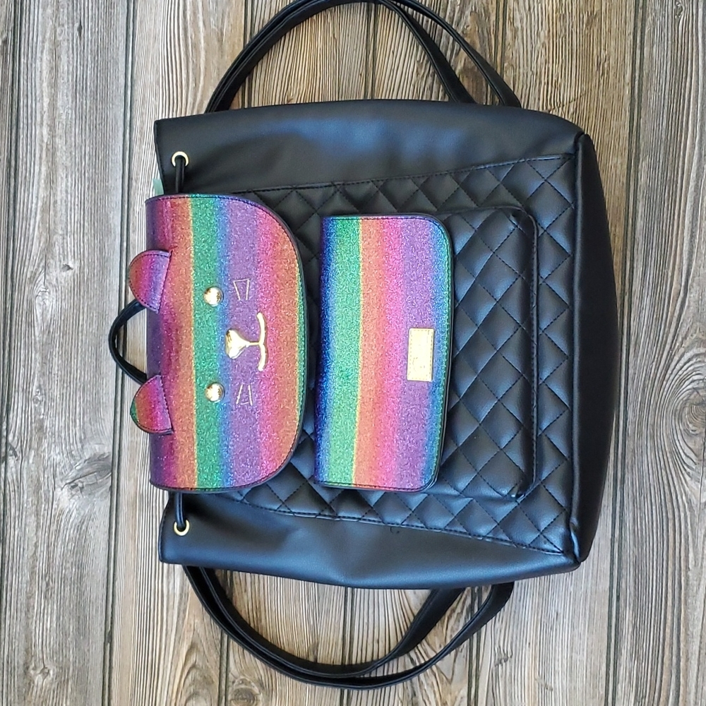 Luv Betsey By Betsey Johnson Marli Kitsch Drawstring Backpack Black